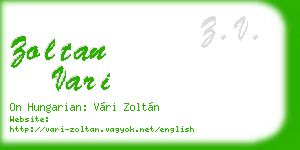 zoltan vari business card