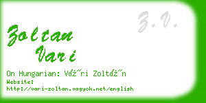 zoltan vari business card